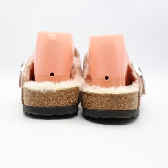 Birkenstock Boston Shearling Womens US Size 10 EU 41 Light Rose Suede Slip On - Picture 4 of 13